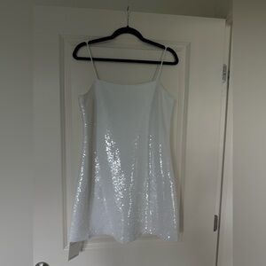 White sequins dress